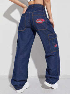 Weenah Patched Detail Flap Pocket Jean