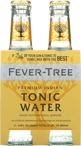 FEVER-TREE: Premium Indian Tonic Water 4x6.8 oz Bottles, 27.2 oz – The  Natural Bohemians